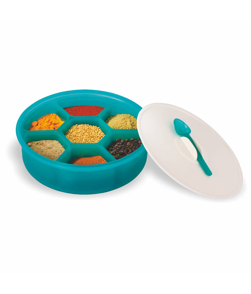     			Trueware Airtight Masala Box Plastic Light Blue Spice Container ( Set of 1 )
