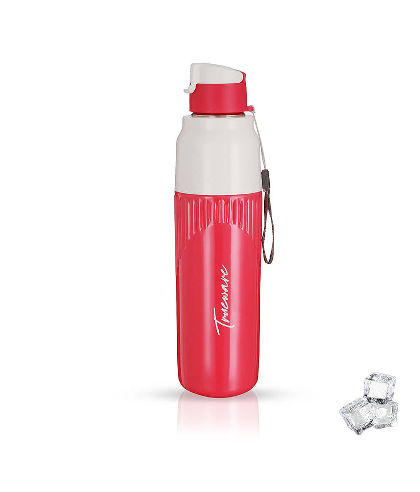 Trueware Snow Insulated Plastic & Red Stainless Steel School Water Bottle 750 mL ( Set of 1 ) Trueware Snow Insulated Plastic & Red Stainless Steel School Water Bottle 750 mL ( Set of 1 )