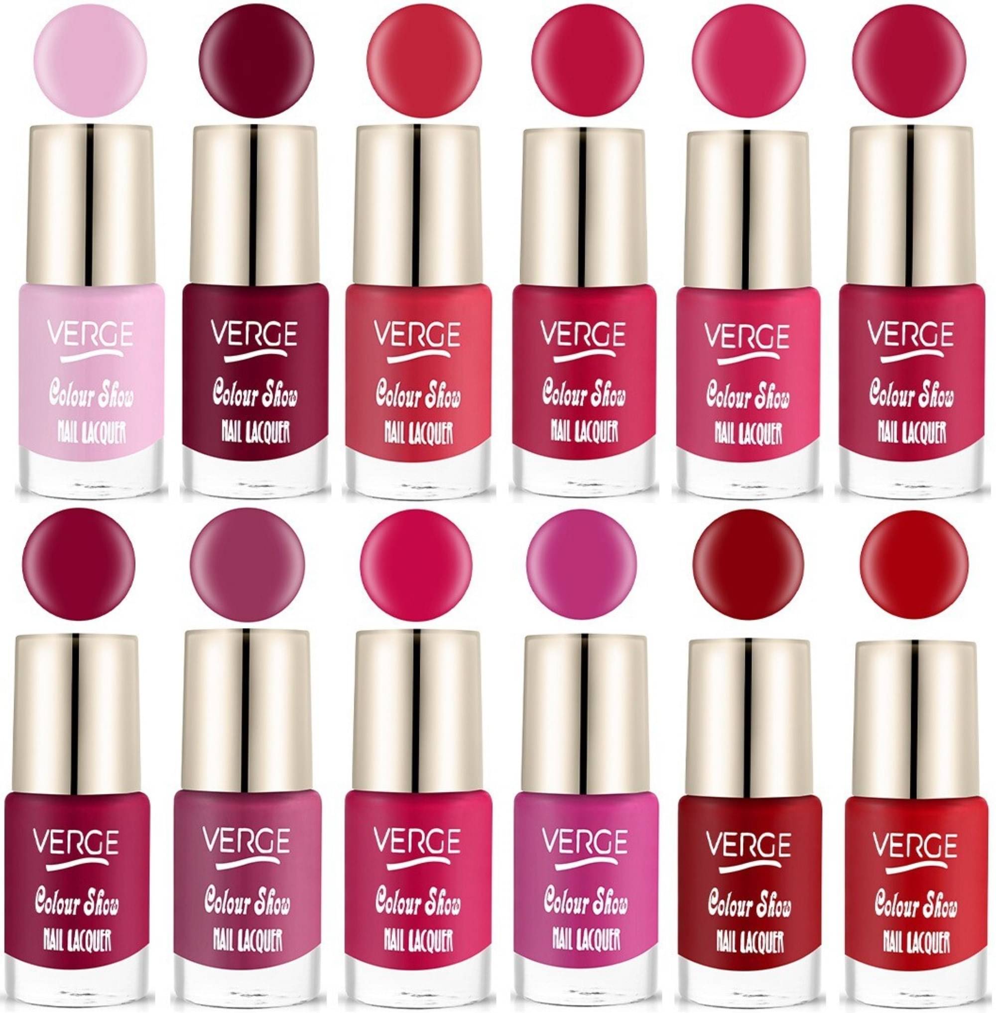     			Verge One Stroke Finish Long Lasting Chip Resistant Nail Polish (Pack of 12)
