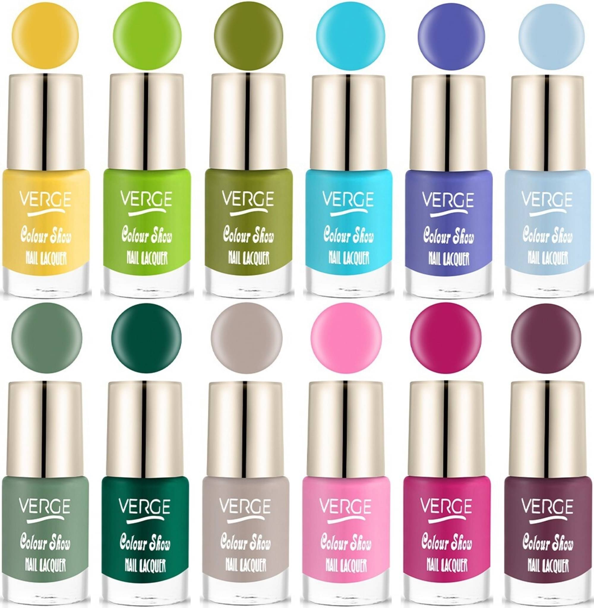     			Verge One Stroke Finish Long Lasting Chip Resistant Nail Polish (Pack of 12)