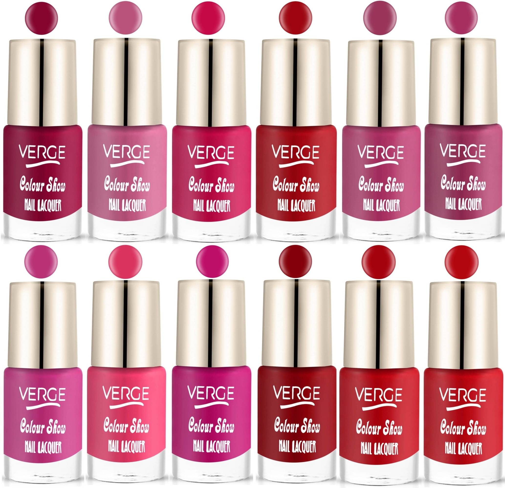 VERGE Glossy Finish Nail Polish Paraben Free & Non Toxic Modern Color Range Combo (Pack of 12) VERGE Glossy Finish Nail Polish Paraben Free & Non Toxic Modern Color Range Combo (Pack of 12)