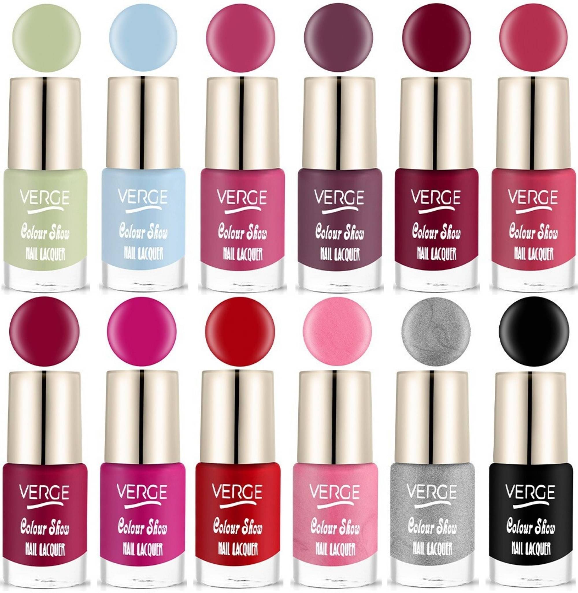 Verge Multi Nail Polish Kit With Trendy Shades Chip-Resistant Formula (Pack of 12)     			Verge Multi Nail Polish Kit With Trendy Shades Chip-Resistant Formula (Pack of 12)