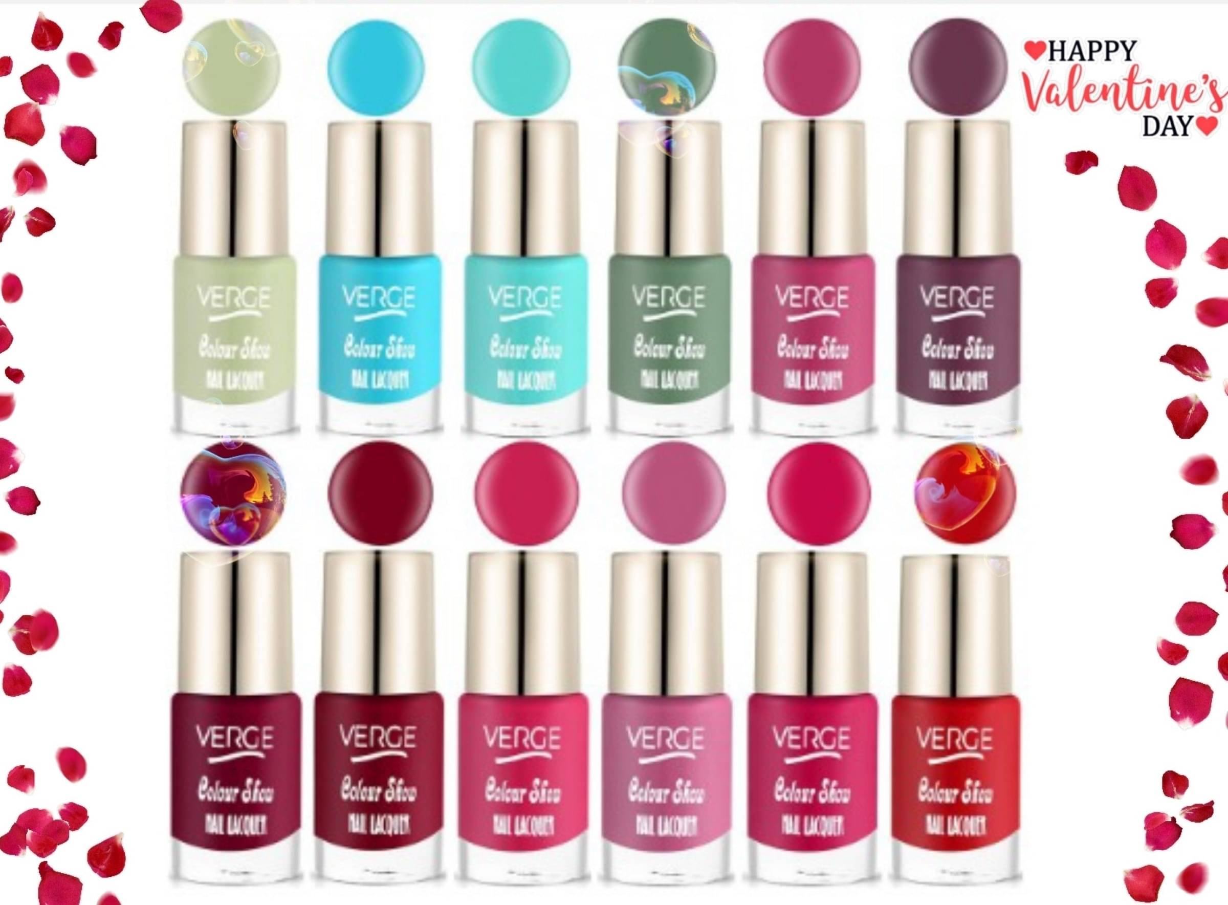 VERGE Glossy Finish Nail Polish Paraben Free & Non Toxic Modern Color Range Combo (Pack of 12) VERGE Glossy Finish Nail Polish Paraben Free & Non Toxic Modern Color Range Combo (Pack of 12)