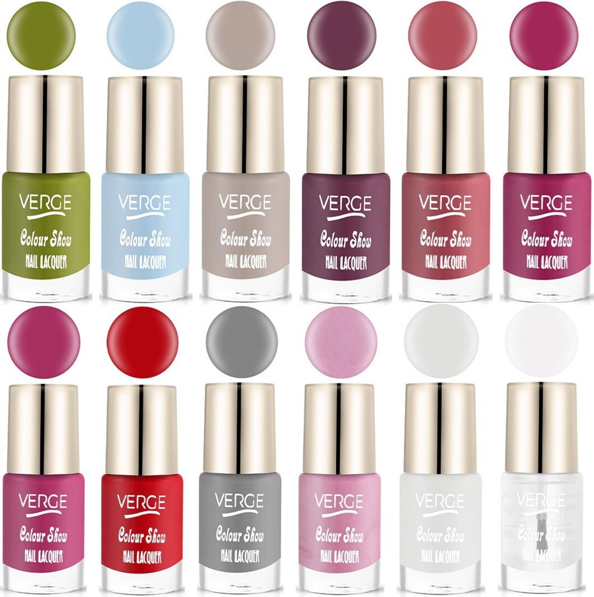 Verge Multi Nail Polish Kit With Trendy Shades Chip-Resistant Formula (Pack of 12)