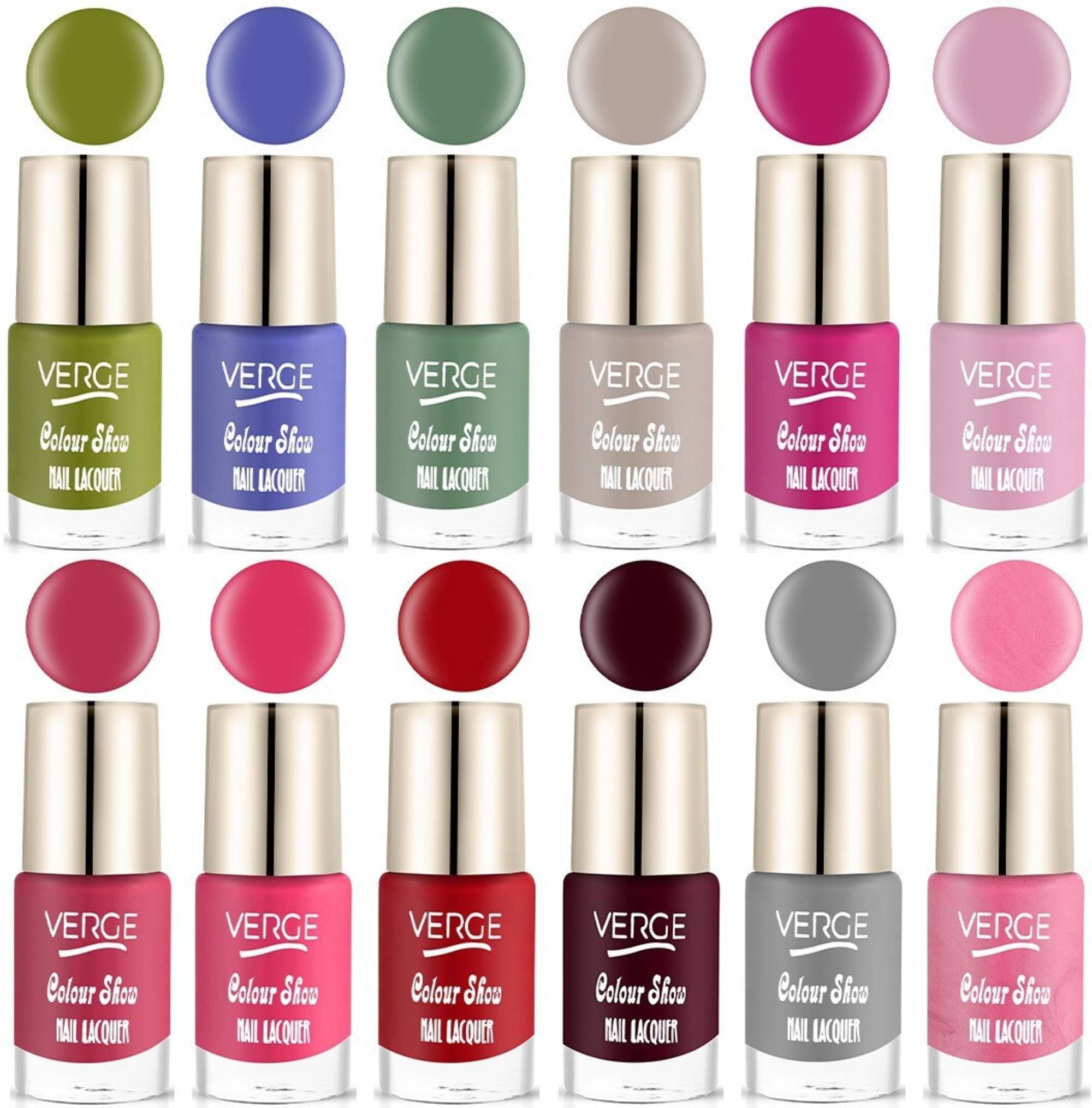 Verge Multi Nail Polish Kit With Trendy Shades Chip-Resistant Formula (Pack of 12)     			Verge Multi Nail Polish Kit With Trendy Shades Chip-Resistant Formula (Pack of 12)