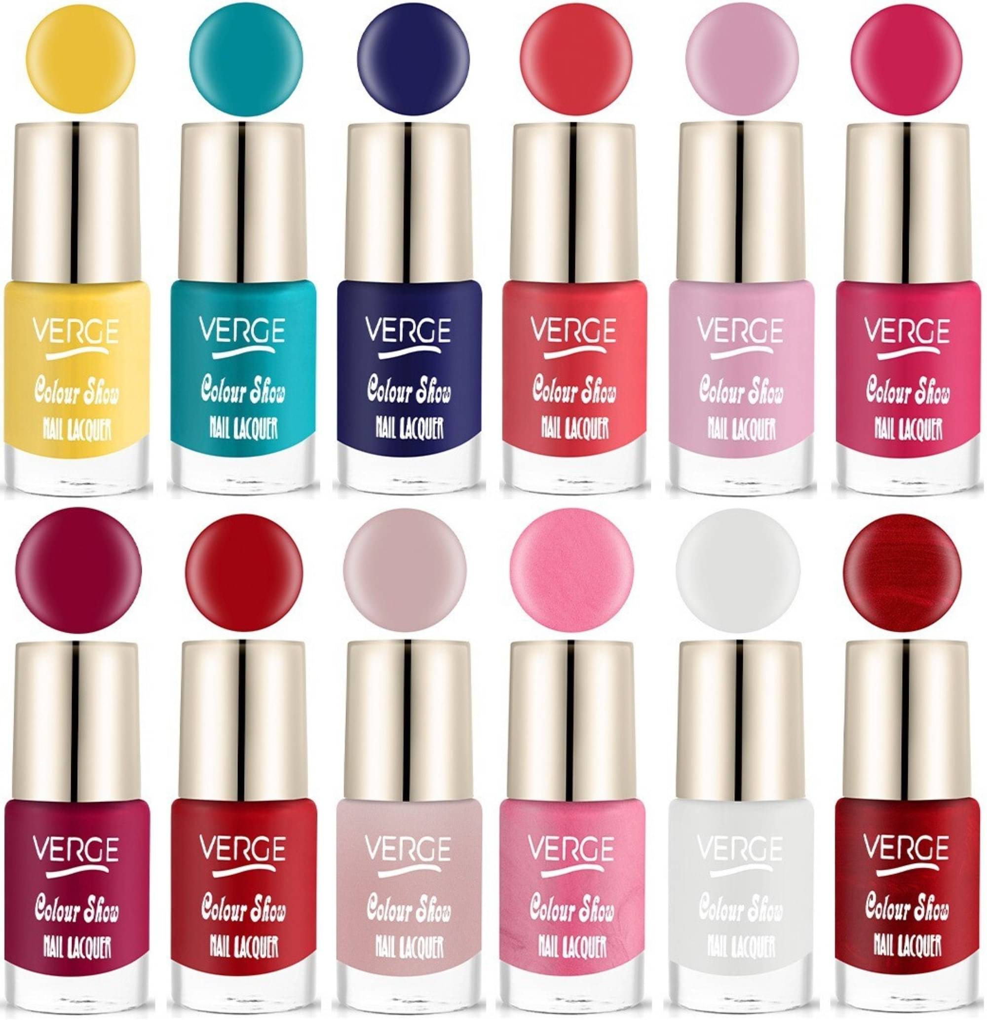 Verge Multi Nail Polish Kit With Trendy Shades Chip-Resistant Formula (Pack of 12)     			Verge Multi Nail Polish Kit With Trendy Shades Chip-Resistant Formula (Pack of 12)