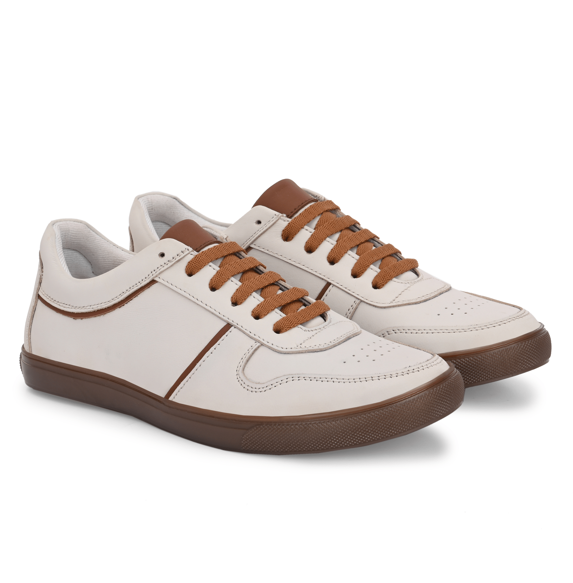     			Xplain Leather Causal Shoes For Men White Men's Lifestyle Shoes