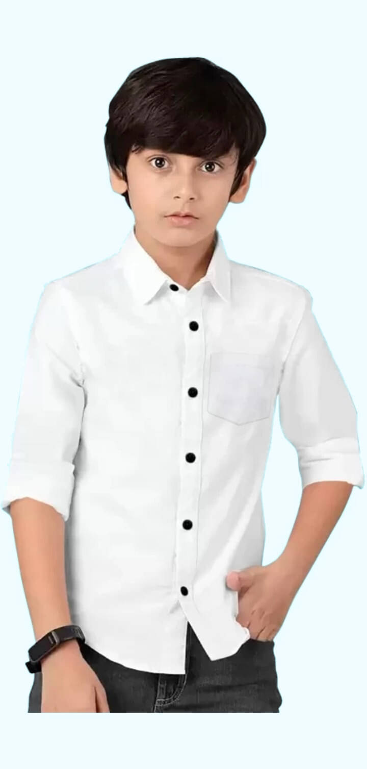     			ZAKAR STYLE Pack of 1 Boys Cotton Blend Full Sleeves Shirt ( White )