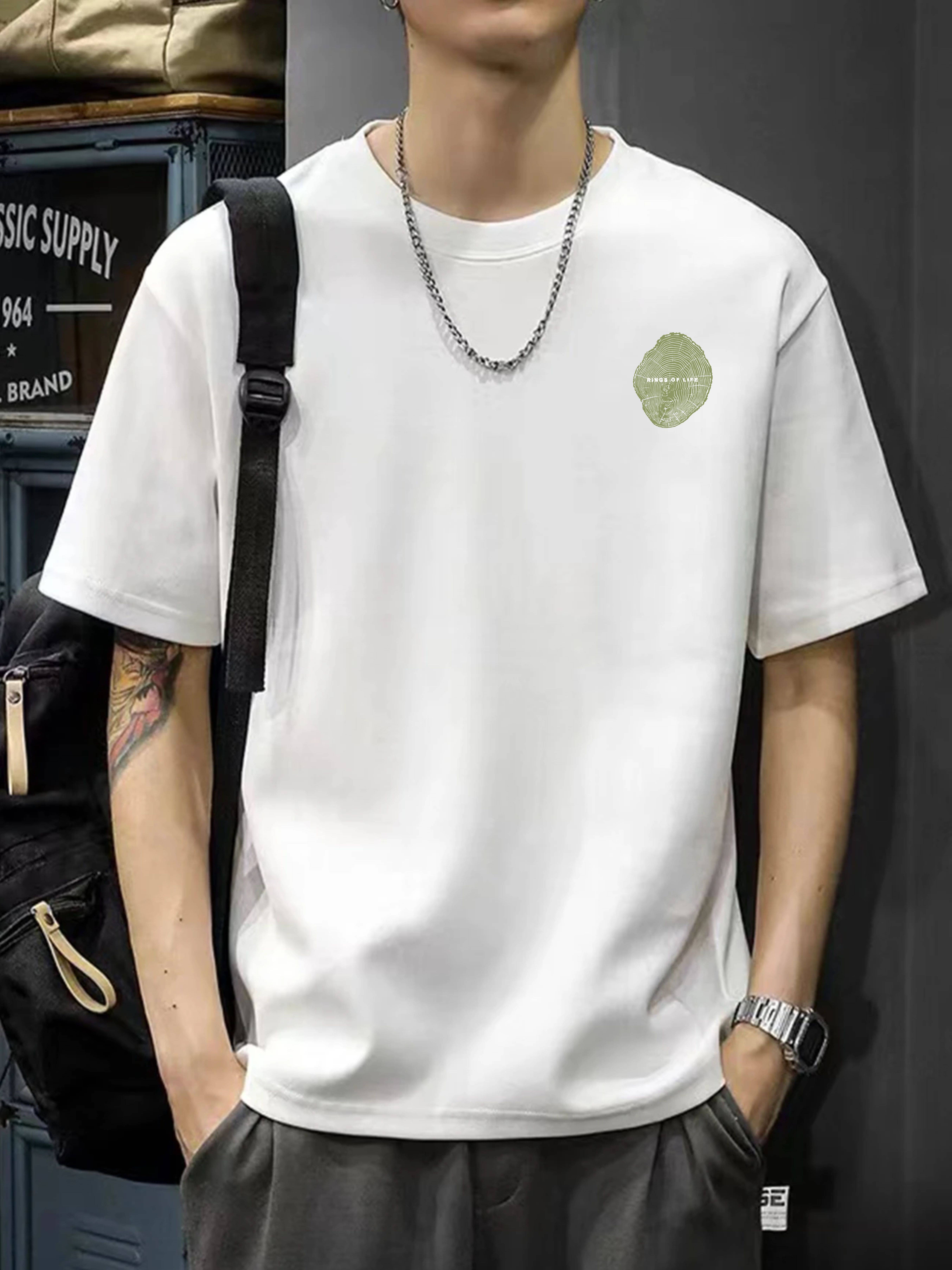 ekadravin Cotton Oversized Fit Printed Half Sleeves Men's Round T-Shirt - White ( Pack of 1 ) ekadravin Cotton Oversized Fit Printed Half Sleeves Men's Round T-Shirt - White ( Pack of 1 )