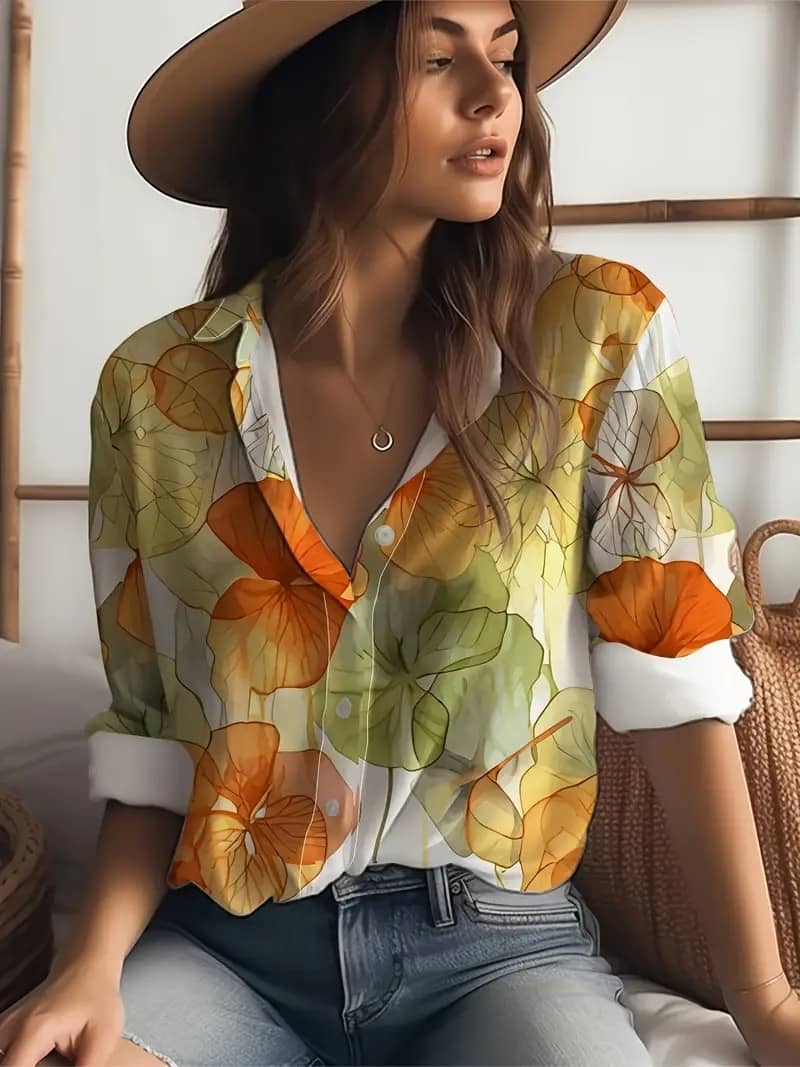 gufrina Women Printed Polyester Shirt ( Multicolor )