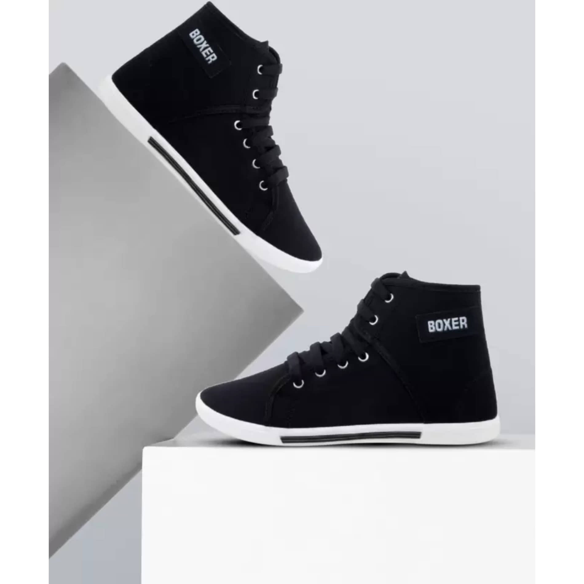 hotstyle BOXER Black Men's High Tops Shoes - Casual Shoes | Buy online on ZillyBuy