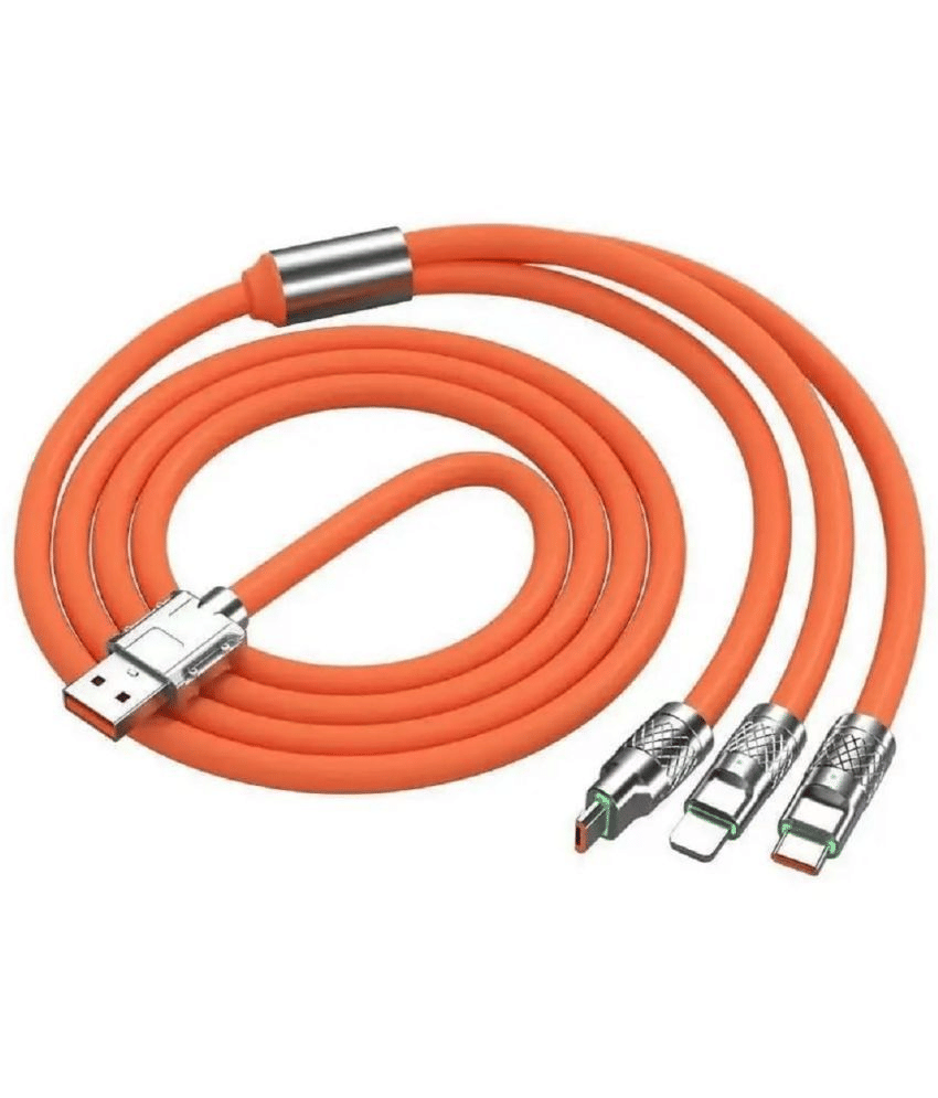     			sakimo Orange 3 in 1 Charging Cable