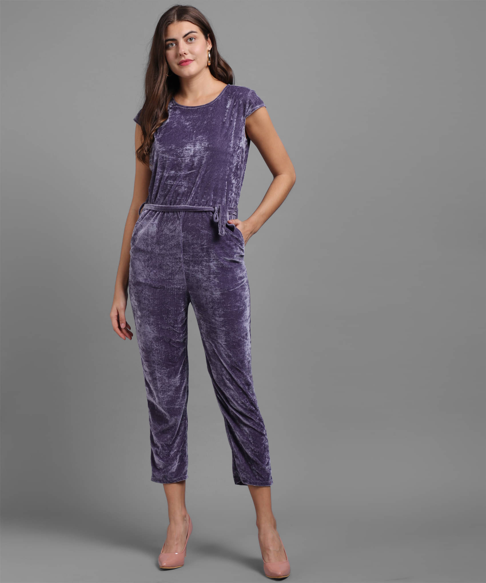     			vivient Light Grey Silk Regular Fit Women's Jumpsuit ( Pack of 1 )
