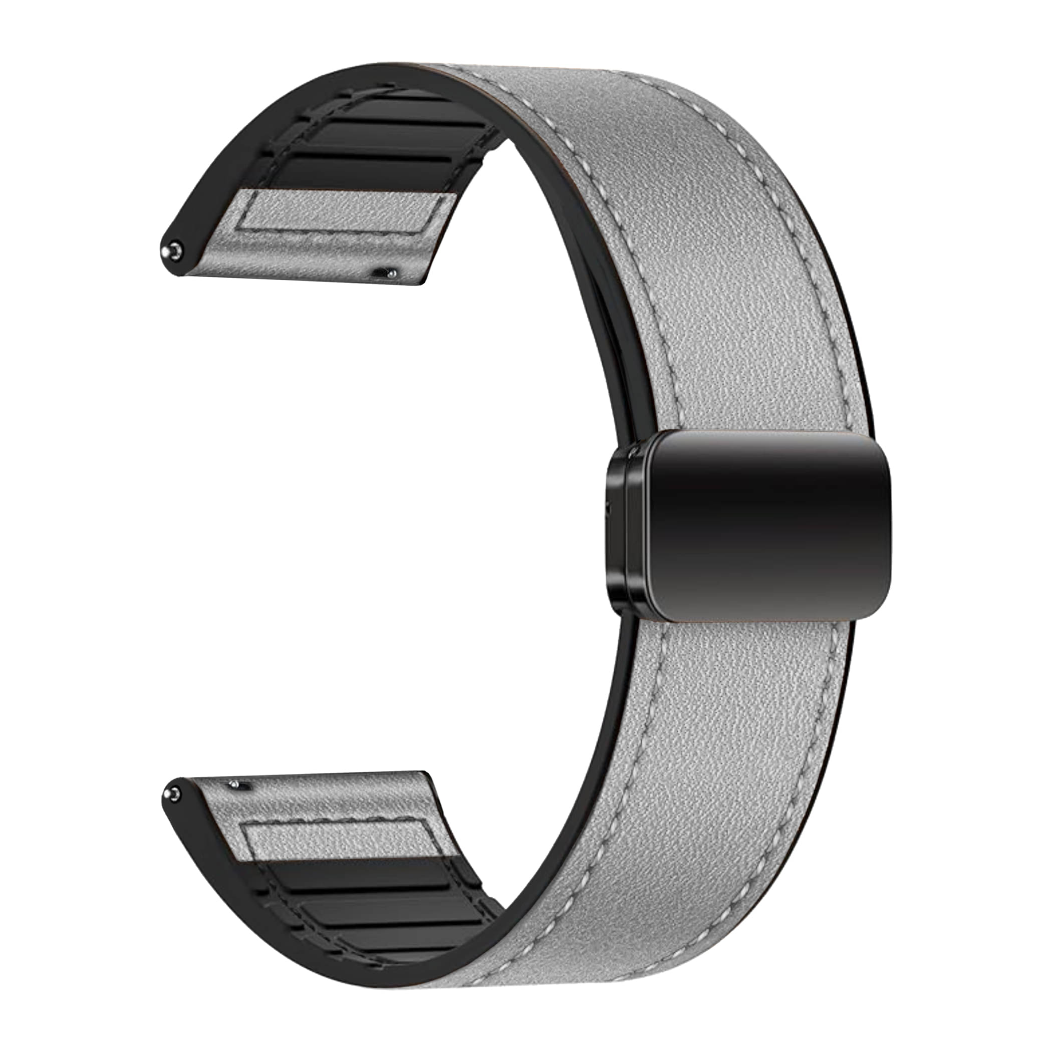 ACM Watch Strap Leather Magnetic Silicone 22mm compatible with Nervfit Myclnq Pulse Smartwatch Belt Luxury Band Grey ACM Watch Strap Leather Magnetic Silicone 22mm compatible with Nervfit Myclnq Pulse Smartwatch Belt Luxury Band Grey