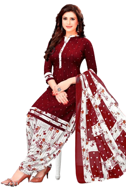 ANNAPURNA CREATION Unstitched Crepe Printed Dress Material - Maroon ( Pack of 1 ) ANNAPURNA CREATION Unstitched Crepe Printed Dress Material - Maroon ( Pack of 1 )