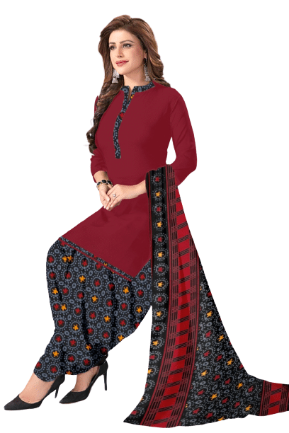 ANNAPURNA CREATION Unstitched Crepe Solid Dress Material - Maroon ( Pack of 1 ) ANNAPURNA CREATION Unstitched Crepe Solid Dress Material - Maroon ( Pack of 1 )