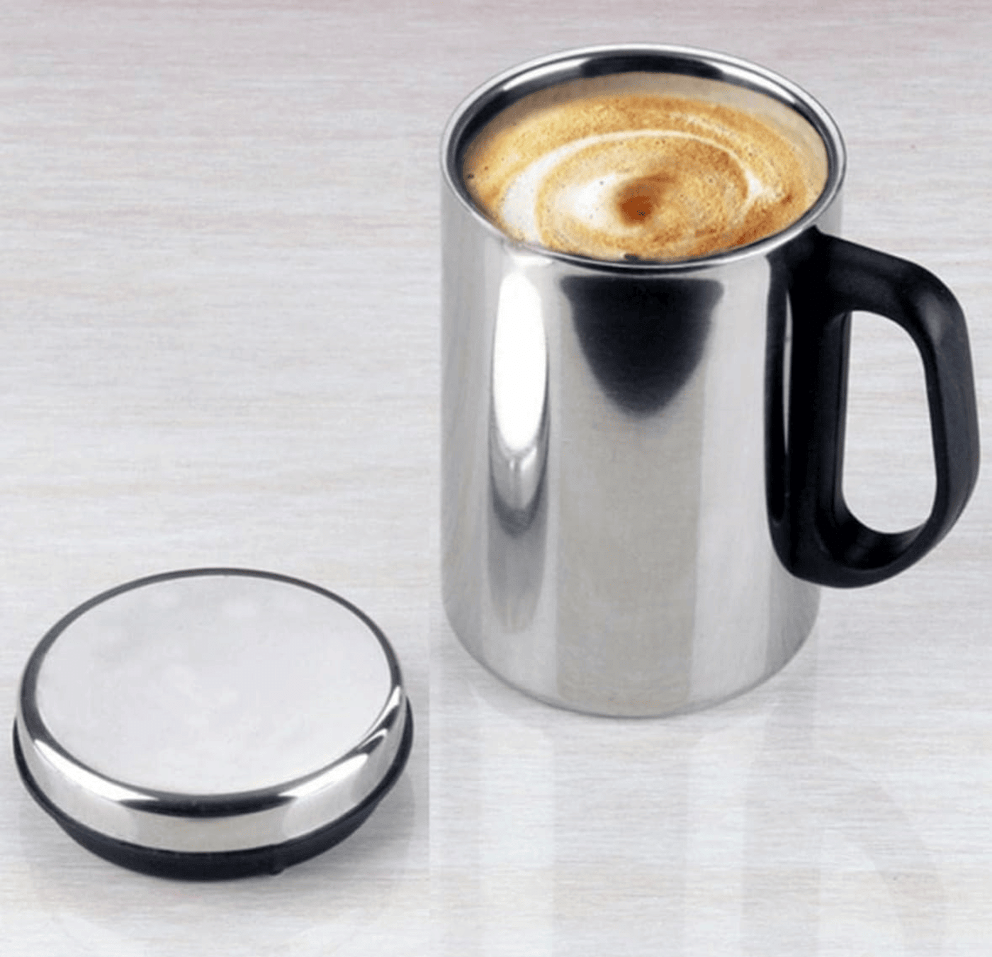    			ATROCK Insulated Coffee Mug Solid Stainless Steel Coffee Mug 350 mL ( Pack of 1 )