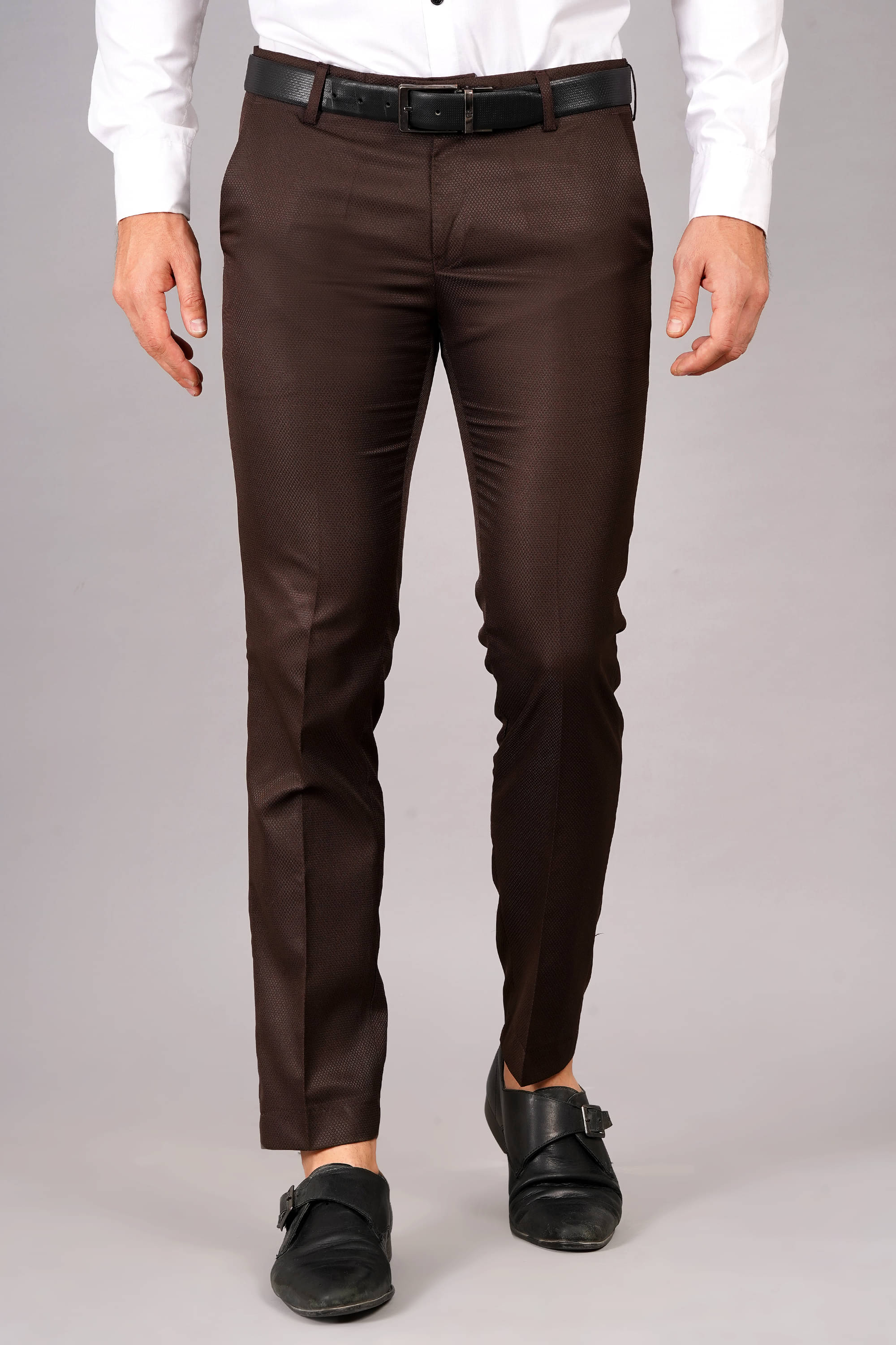     			AXOLOTL Regular Flat Men's Formal Trouser - Brown ( Pack of 1 )