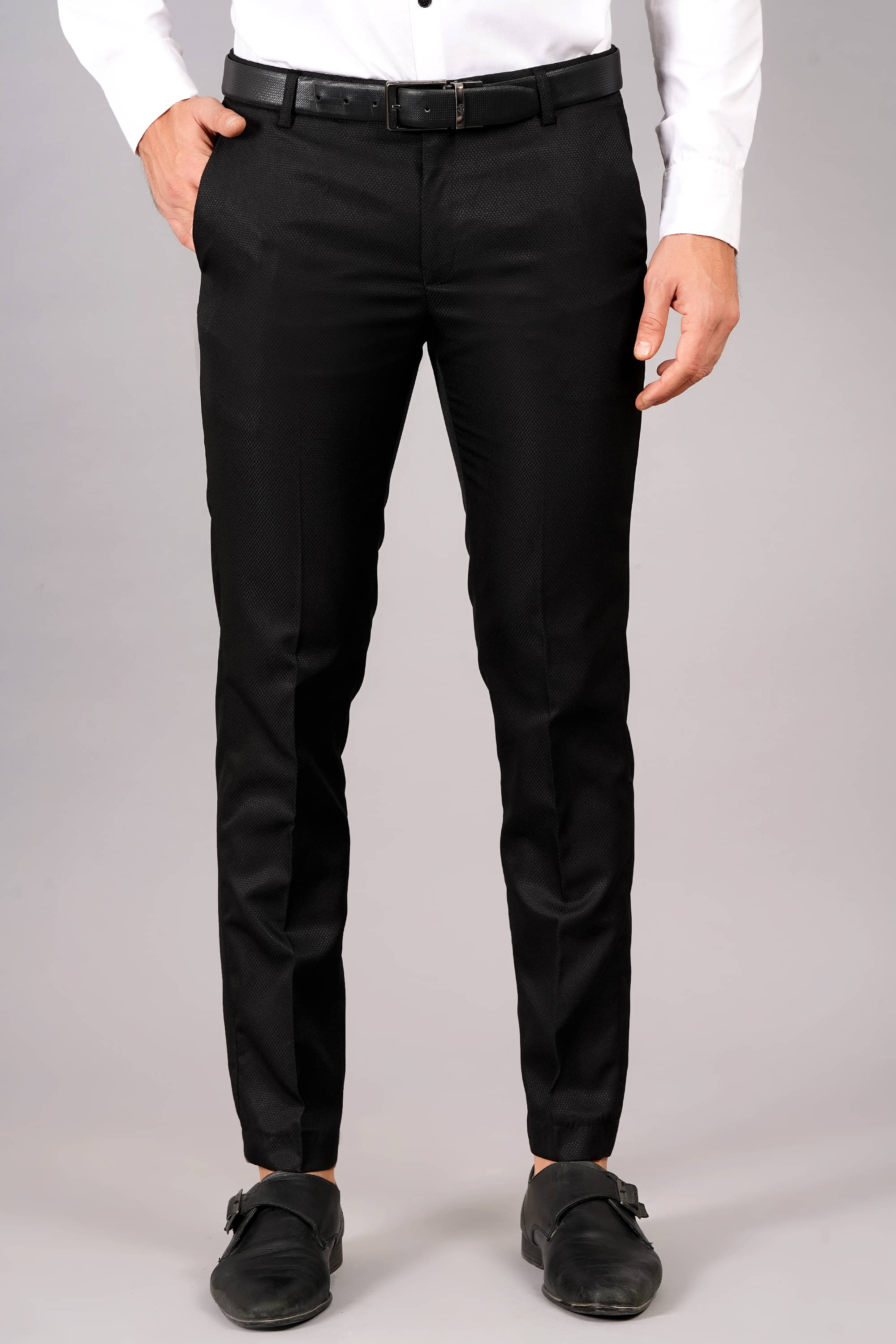     			AXOLOTL Regular Flat Men's Formal Trouser - Black ( Pack of 1 )