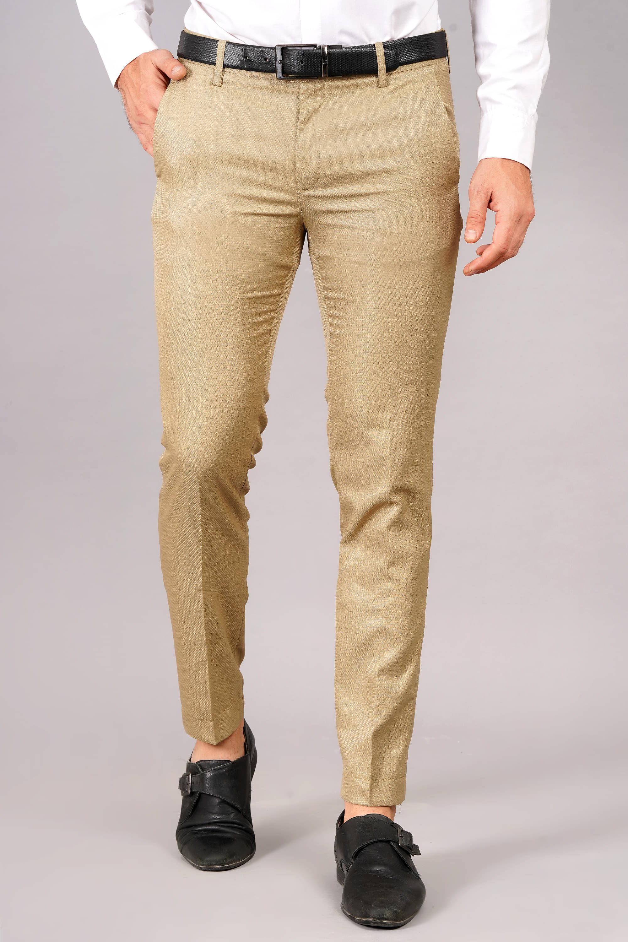     			AXOLOTL Regular Flat Men's Formal Trouser - Cream ( Pack of 1 )