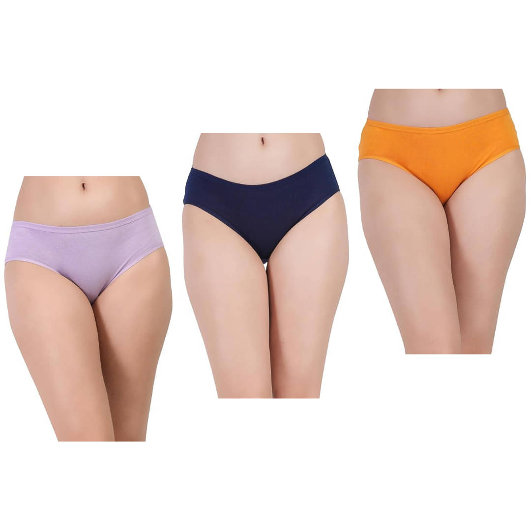 Bebron Pack of 3 Cotton Lycra Hipster For Women ( Multicolor11 ) Bebron Pack of 3 Cotton Lycra Hipster For Women ( Multicolor11 )