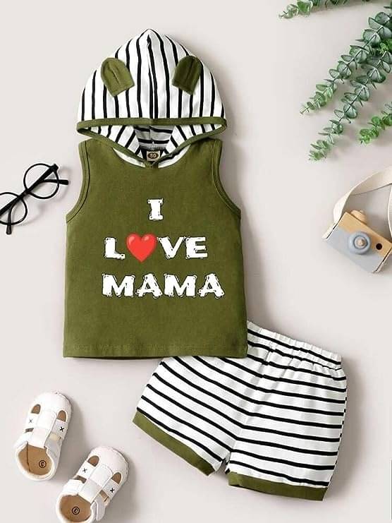     			CUTEVIBE Pack of 1 Boys Cotton Blend T-Shirt & Shorts Set ( Green )