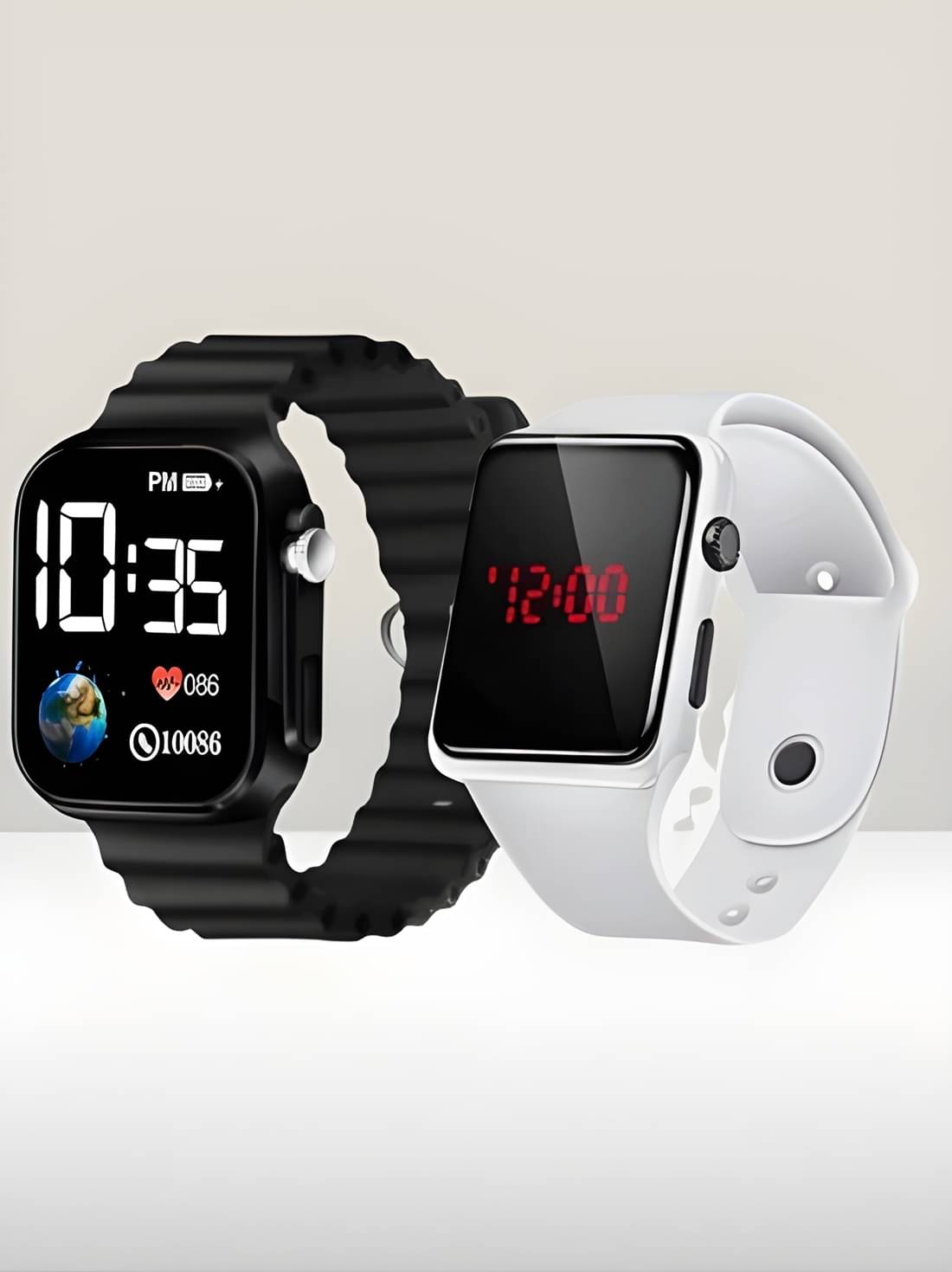     			DECLASSE Black Dial Digital Boys Watch ( Pack Of 2 )