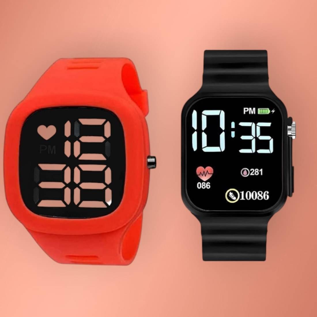 DECLASSE Black Dial Digital Boys Watch ( Pack Of 2 ) DECLASSE Black Dial Digital Boys Watch ( Pack Of 2 )