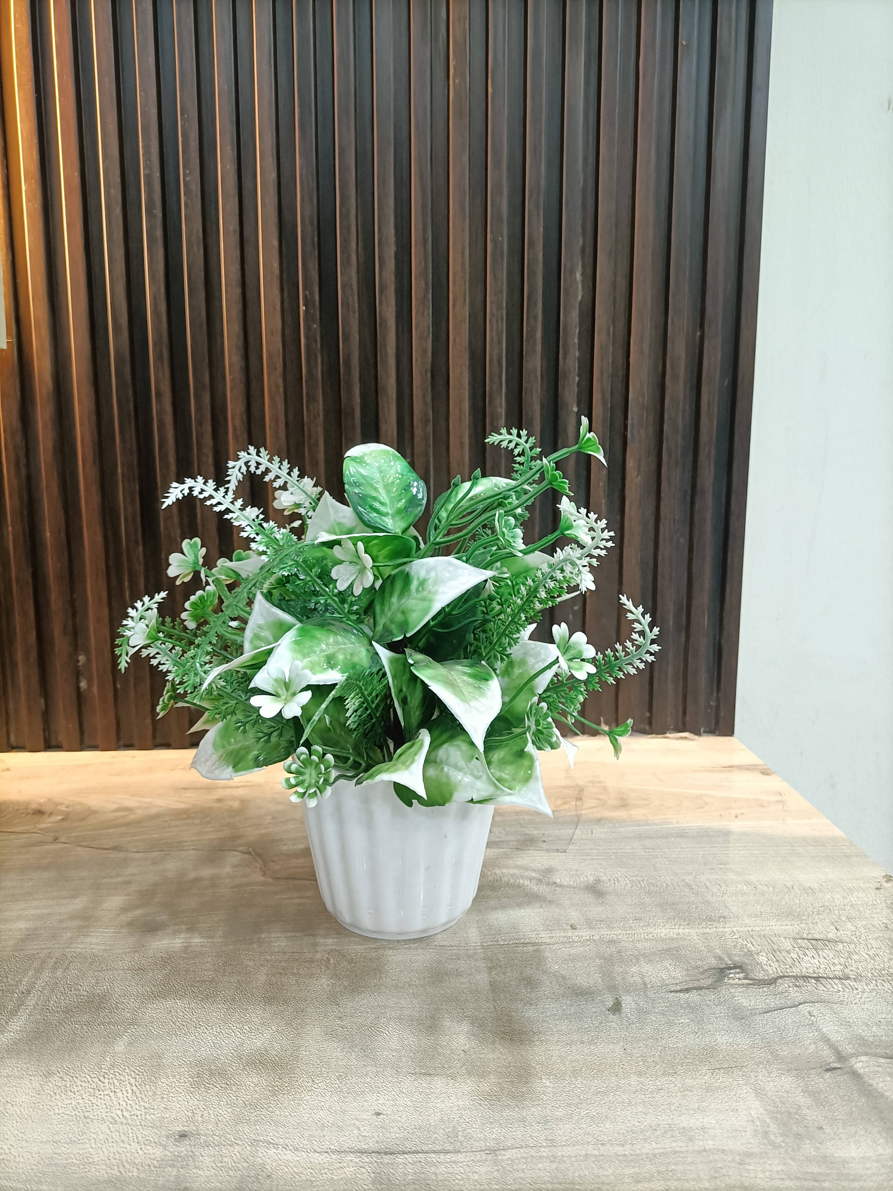    			EverBloom Wild Artificial Plant with Pot (30.48 cm, Green)