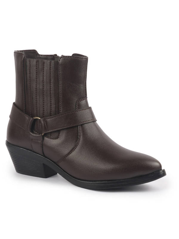     			Fausto Brown Women's Ankle Length Boots