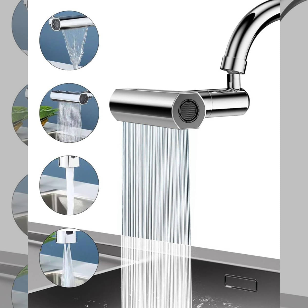     			GEEO 4 Mode Faucet Plastic(ABS) Health Faucet (Water Sprayer)