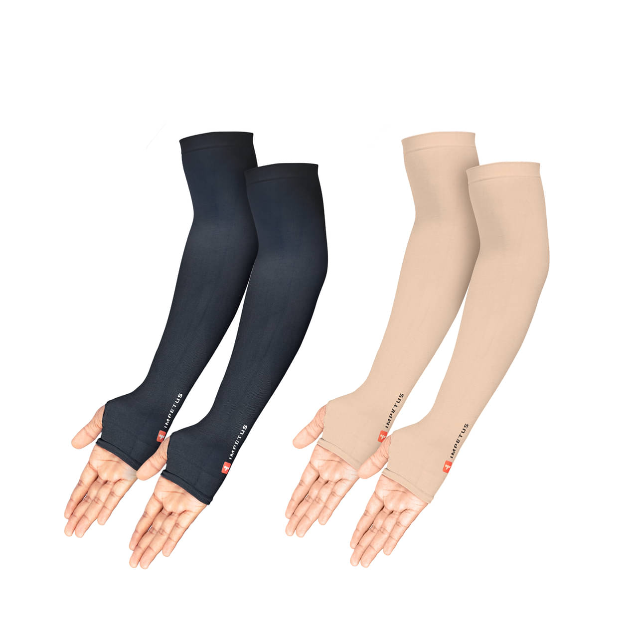     			Impetus Beige Solid Riding Sleeves ( Set of 2 )