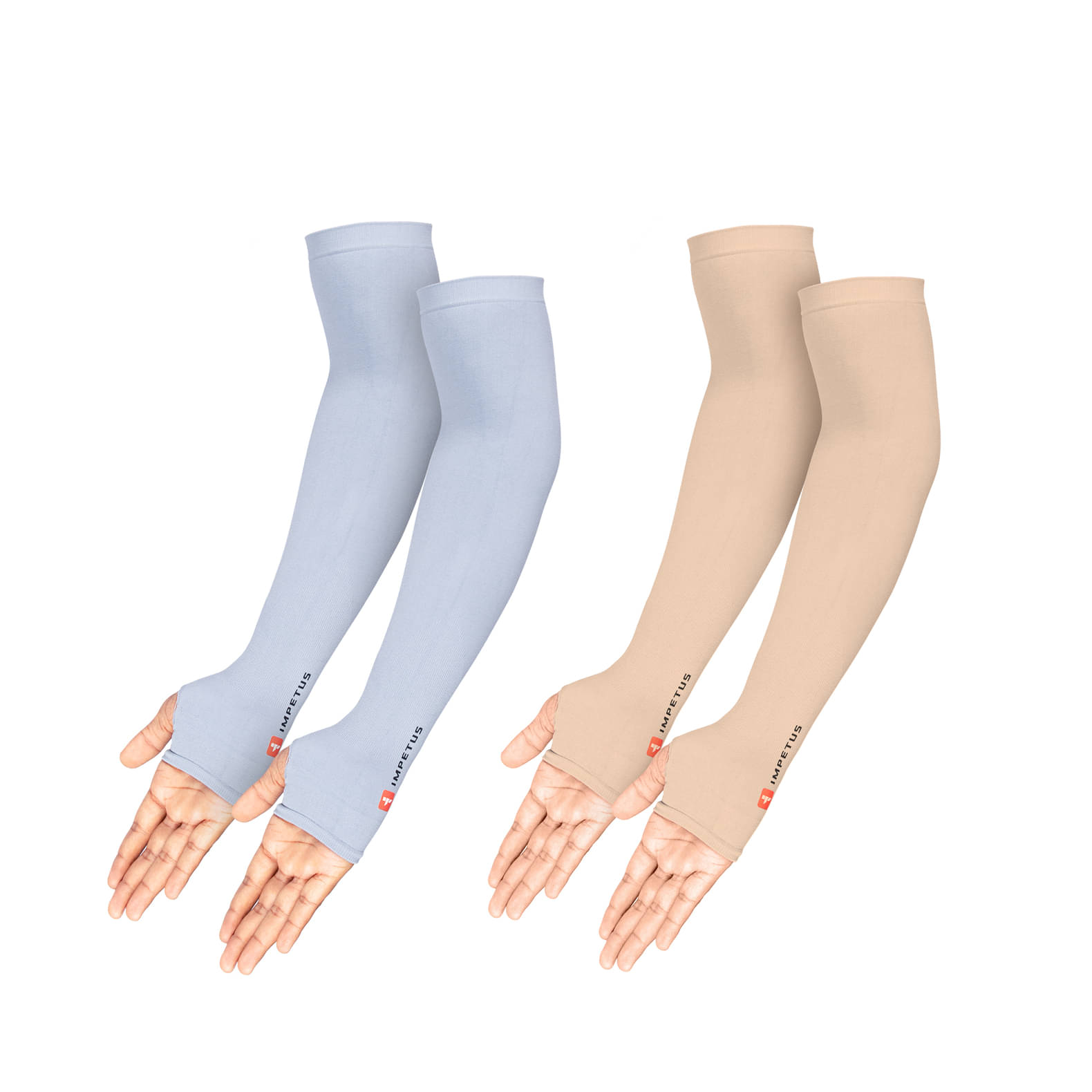     			Impetus Beige Solid Riding Sleeves ( Set of 2 )