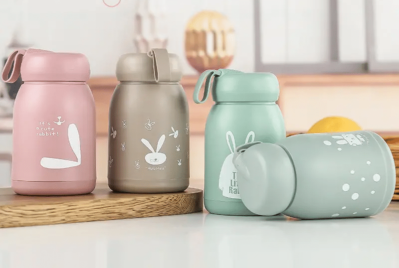     			JOSSYFY rabbit pattern water bottle Multicolour Glass Water Bottle 340 mL ( Set of 1 )