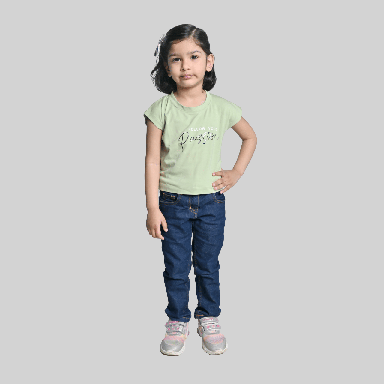     			Kidzee Kingdom Pack of 1 Girls Cotton T-Shirt ( Green )
