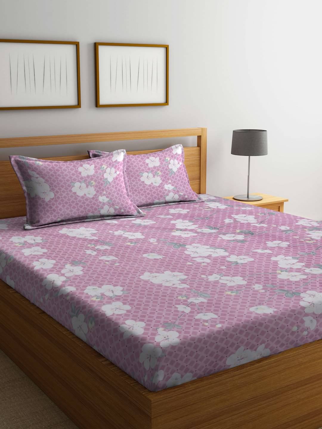 Klotthe Poly Cotton Floral Fitted ( Double Bed ) - Multi Klotthe Poly Cotton Floral Fitted ( Double Bed ) - Multi