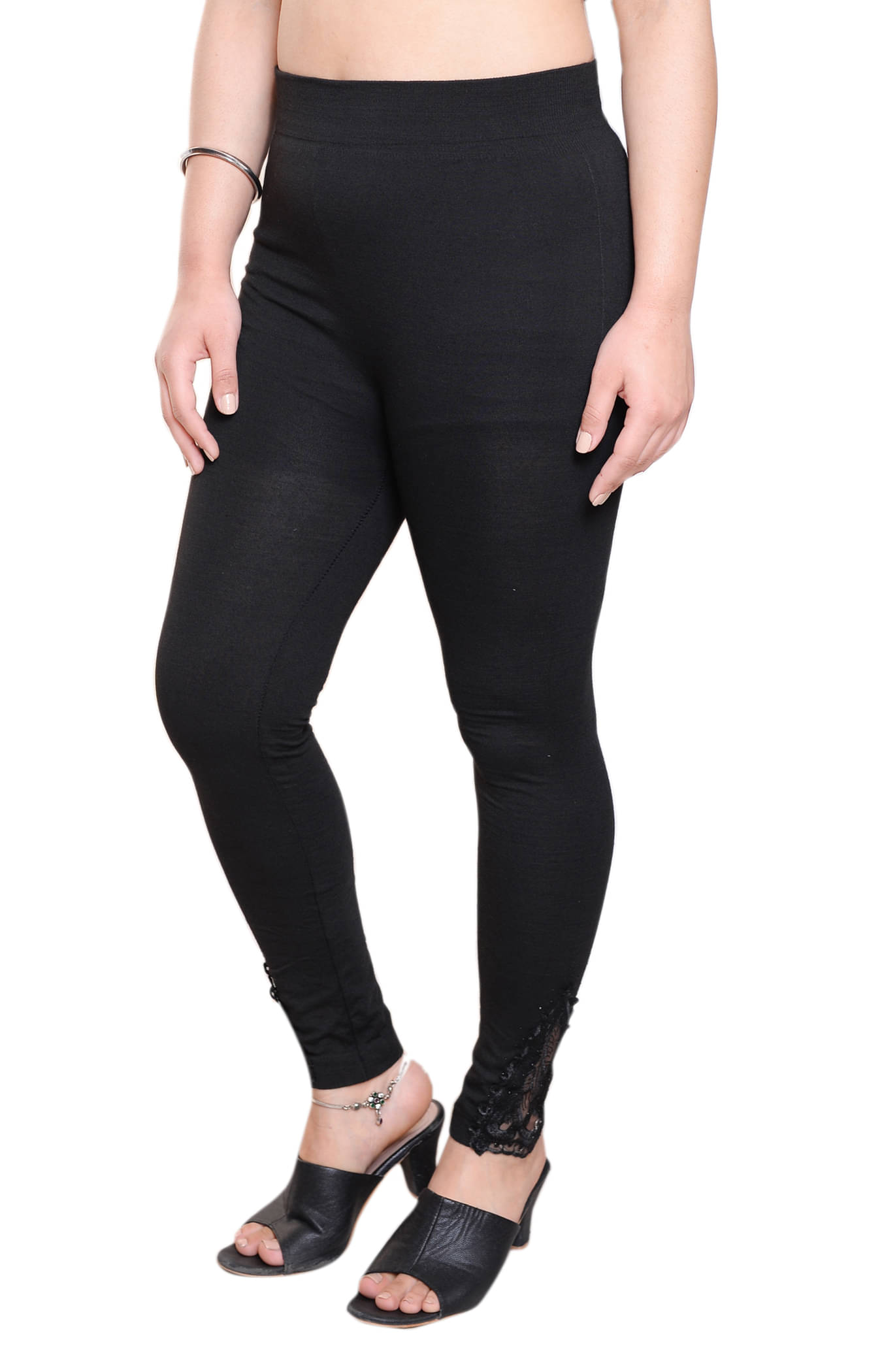     			Nios Fashion Pack of 1 Girls Cotton Blend Legging ( Black )