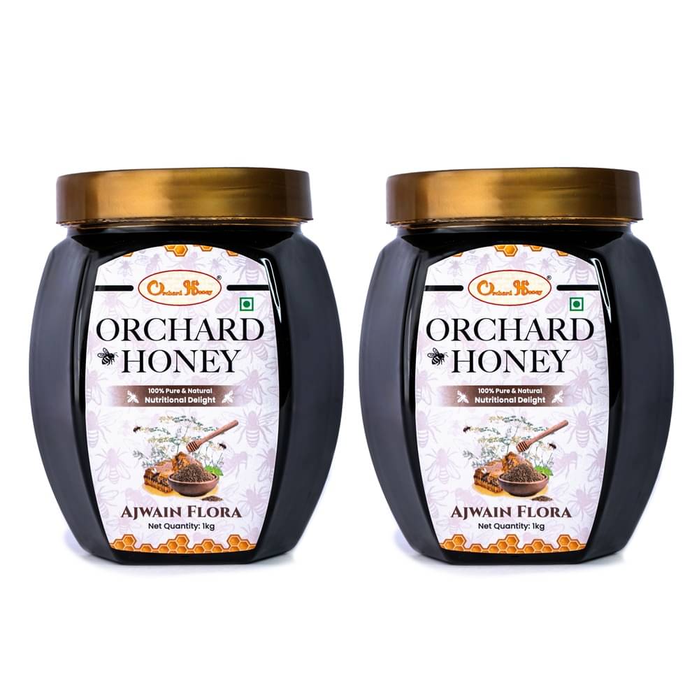 Orchard Honey Forest Honey Ajwain Flora Honey 1 kg Pack of 2 Orchard Honey Forest Honey Ajwain Flora Honey 1 kg Pack of 2