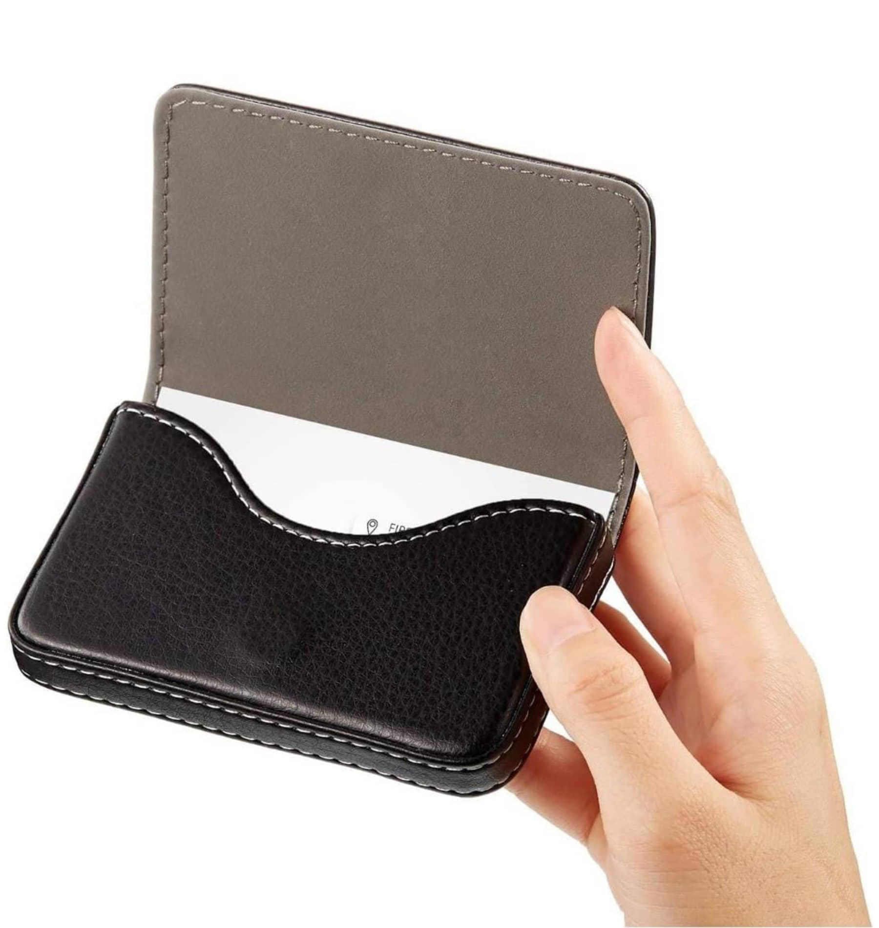 QitmirMKT Pocket Sized Stitched PU Leather Credit Card Holder Visiting Card Leather,PU Solid Men's Travel Wallet With 1 Slot For Card ( Multicolor , Pack of 1 ) - Handbags | Buy online on ZillyBuy
