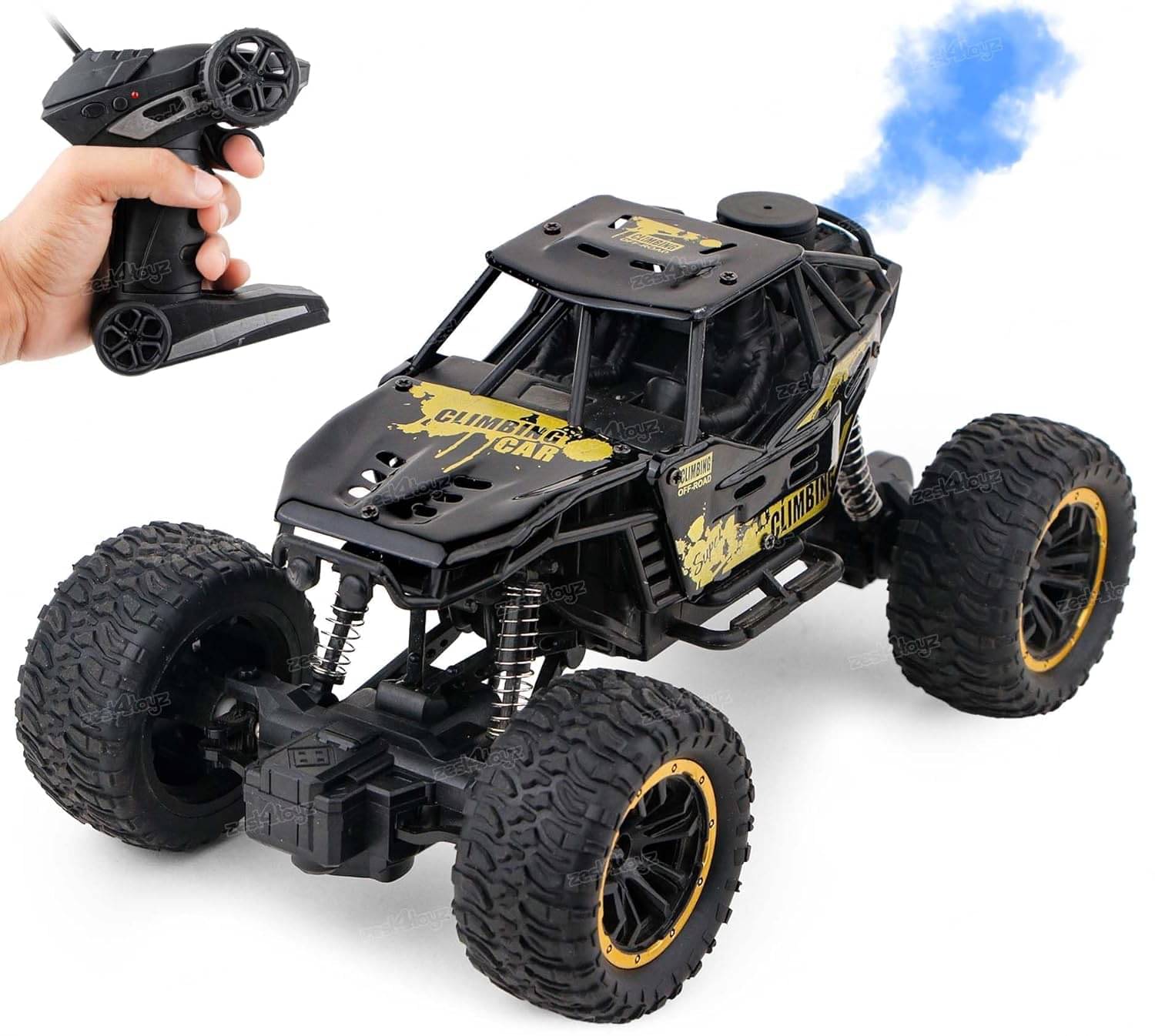     			Remote Control Car For Kids With Mist Smoke Effect 2 Wd Monster Truck Rock Crawler Climbing Rc Toy Vehicle Car For Boys And Girls (Multicolor, Pack of 1)