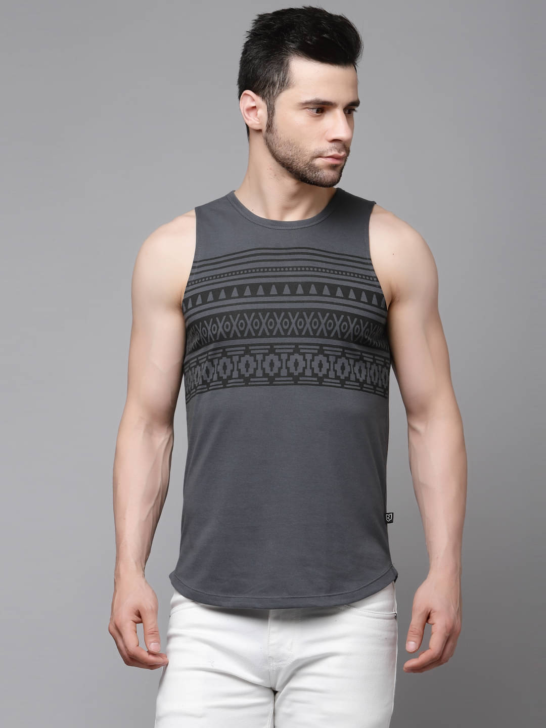     			Rigo Pack of 1 Cotton Gym Vest For Men ( Dark Grey )