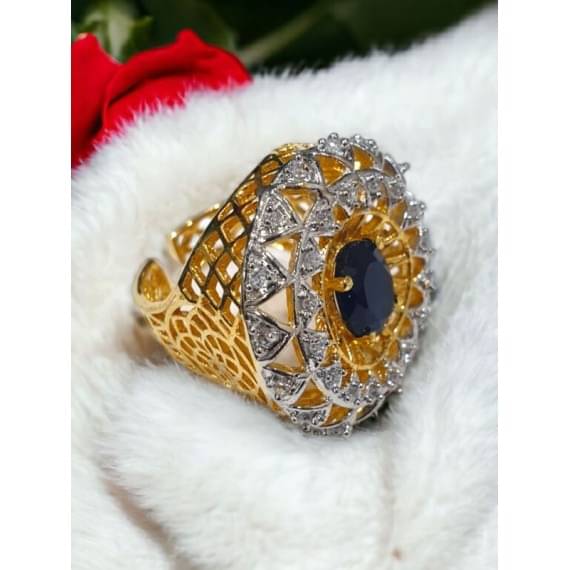 RinGold Blue Cocktail Rings ( Pack of 1 ) RinGold Blue Cocktail Rings ( Pack of 1 )