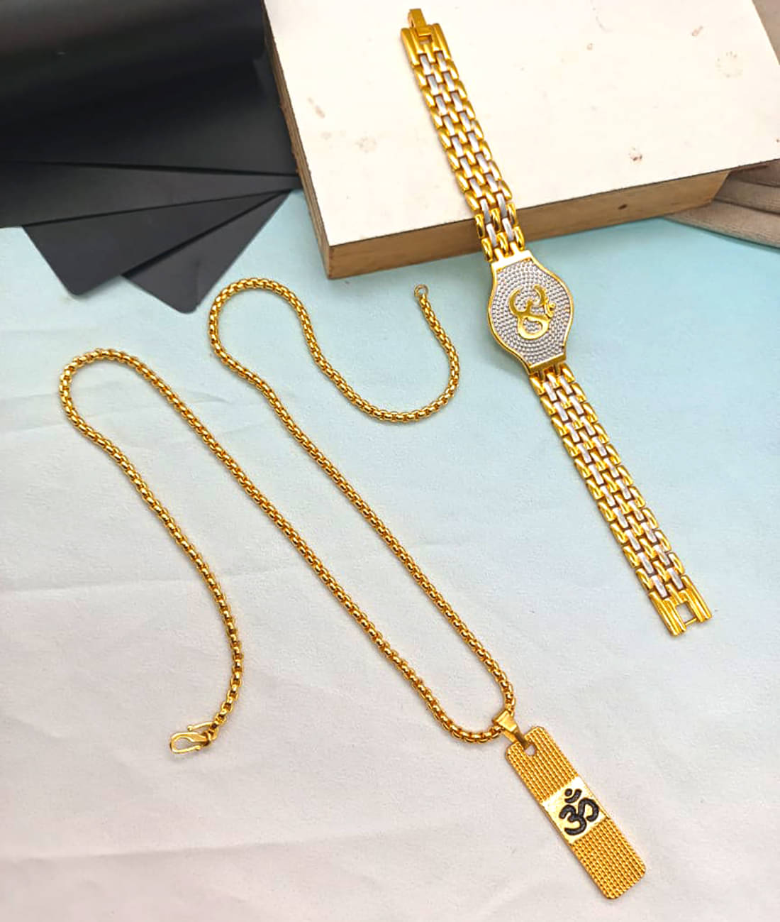 SHANKH-KRIVA Gold Pendant set ( Pack of 1 ) SHANKH-KRIVA Gold Pendant set ( Pack of 1 )