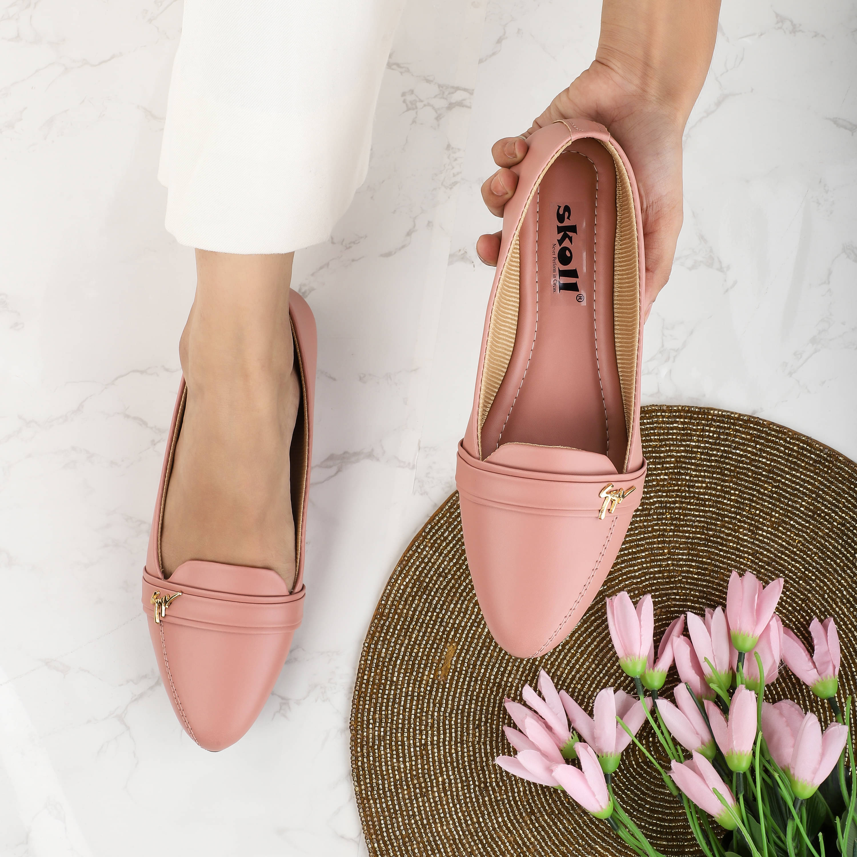 SKOLL Pink Women's Casual Ballerinas SKOLL Pink Women's Casual Ballerinas