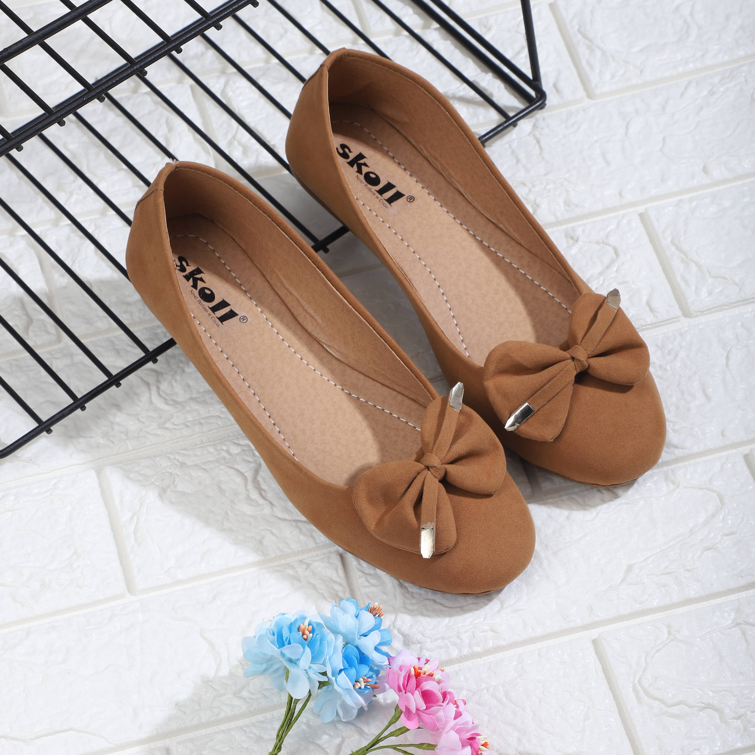 SKOLL Tan Women's Casual Ballerinas SKOLL Tan Women's Casual Ballerinas