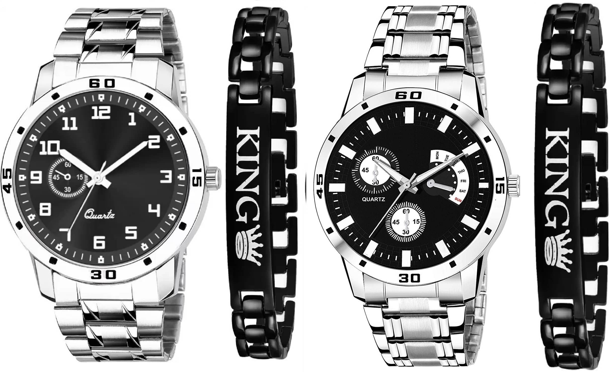 Shivark Silver Stainless Steel Analog Men's Watch