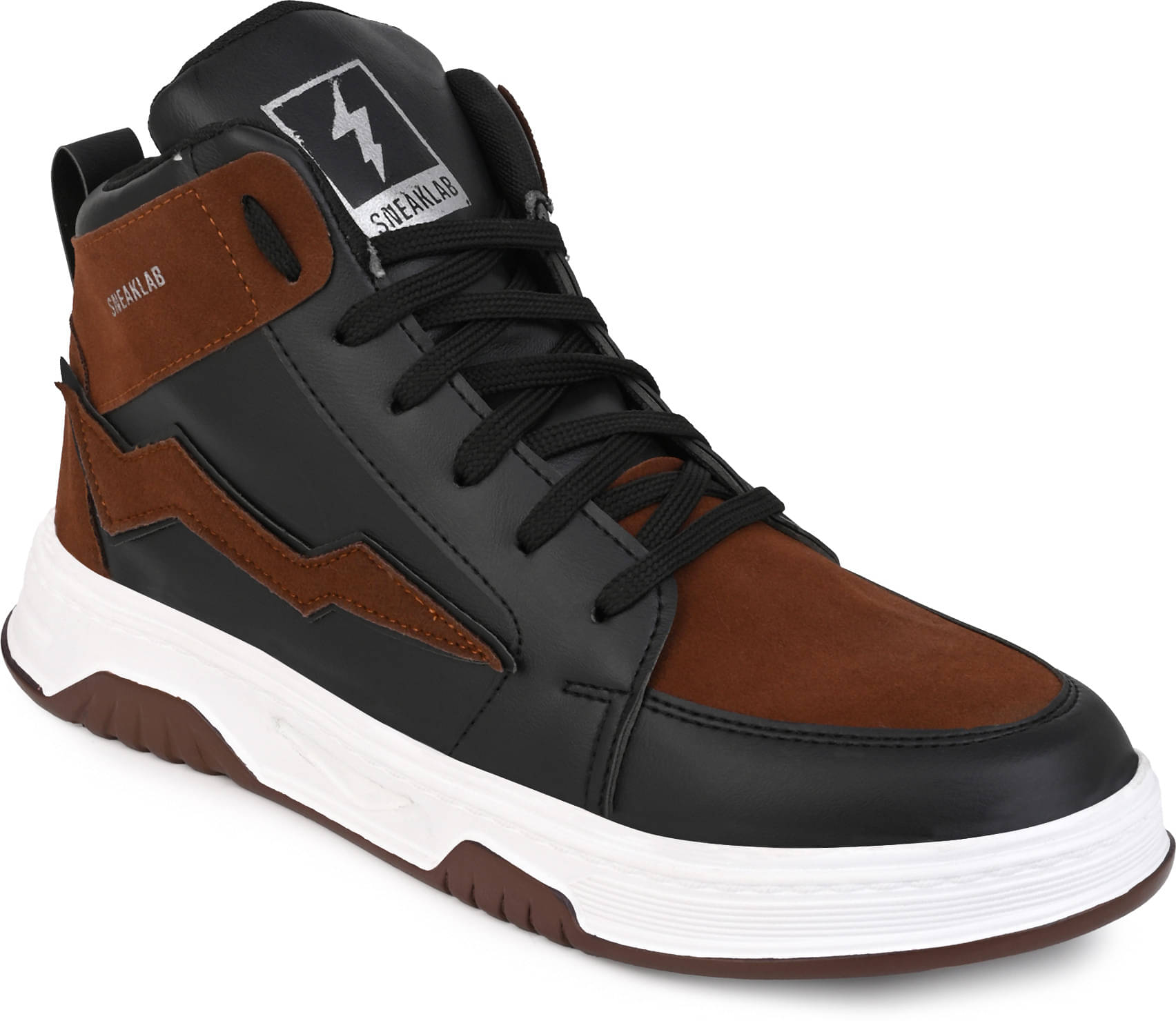     			Sneaklab HIGHCONNOR-BROWN Brown Men's High Tops Shoes