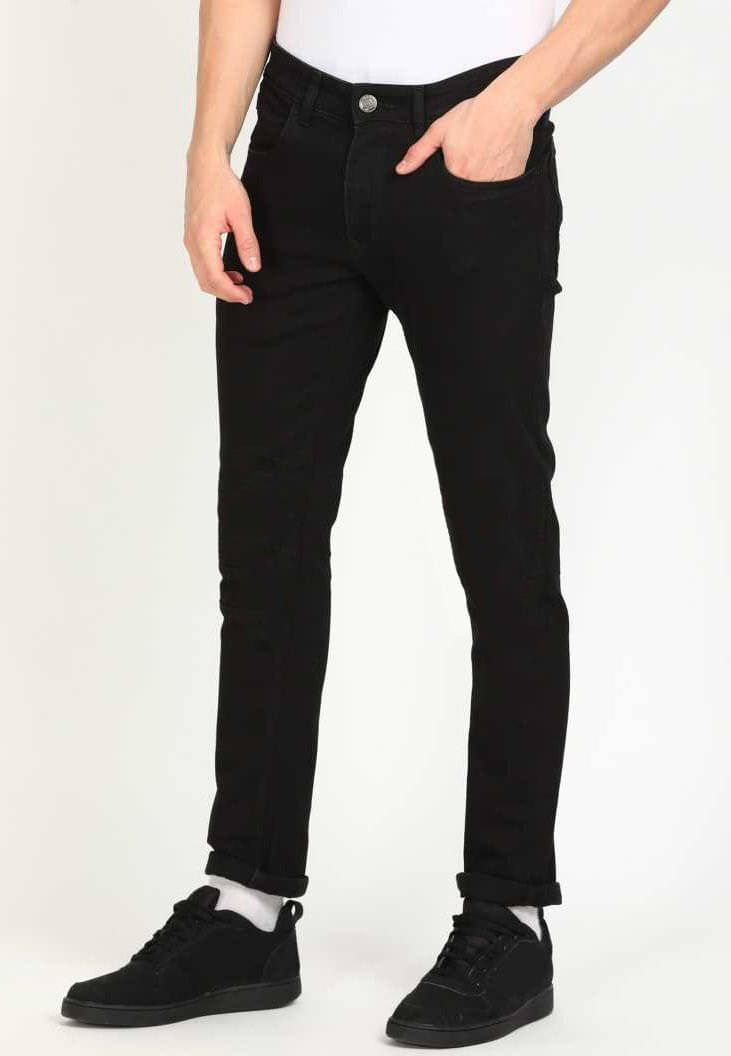 Star4well Slim Fit Cuffed Hem Men's Jeans - Black ( Pack of 1 ) Star4well Slim Fit Cuffed Hem Men's Jeans - Black ( Pack of 1 )