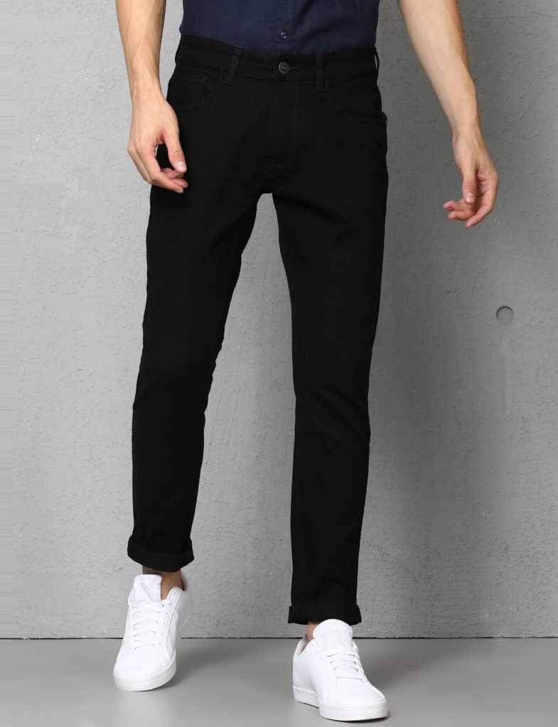 Star4well Slim Fit Cuffed Hem Men's Jeans - Black ( Pack of 1 ) Star4well Slim Fit Cuffed Hem Men's Jeans - Black ( Pack of 1 )