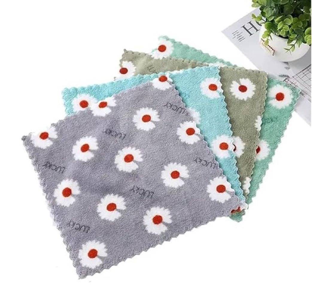     			Suraj Enterprises Pack of 10 Microfibre 301-350 -GSM Hand Towel ( Multicolor )